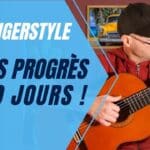 Bilan de mon défi fingerstyle de 30 jours 17 Un homme en train de jouer de la guitare fingerstyle